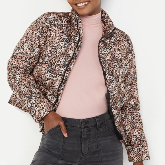 Floral Puffer Jacket - Picture 1 of 9